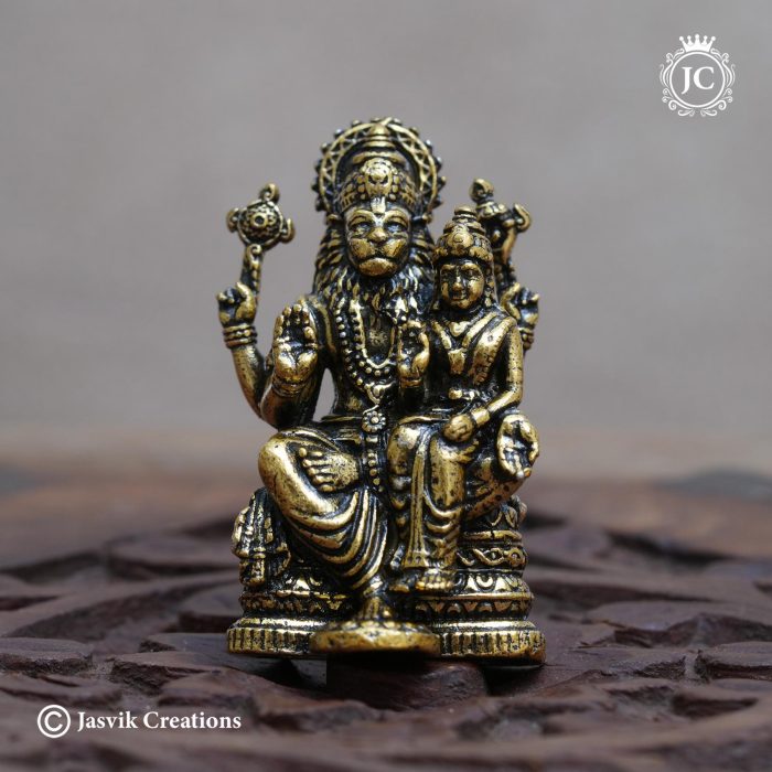 34 Brass Base Black Metal Narashimar- JCVU034 - 199