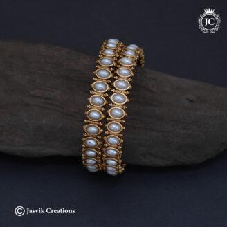 Matte Finish  Pearl Bangle - JCBN349
