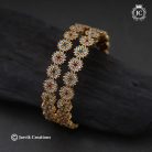 358 AD Stone Flower Bangle-JCBN358 – 750 (2)