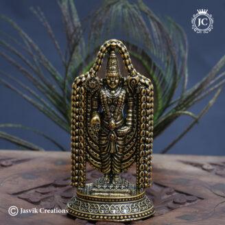 Antique Finish Brass Base Lord Venkateswara Idol - JCVU040
