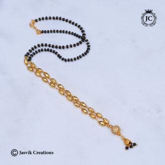 734 Gold Ball with black Beads chain -JCCH734- 199 (7)