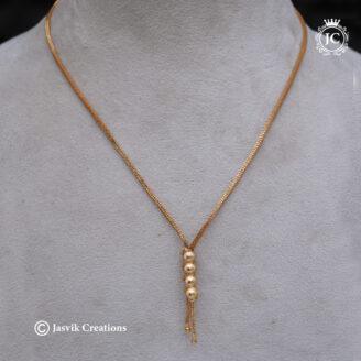 Premium Gold Microplated Spiral Twists Short Chain - JCCH735