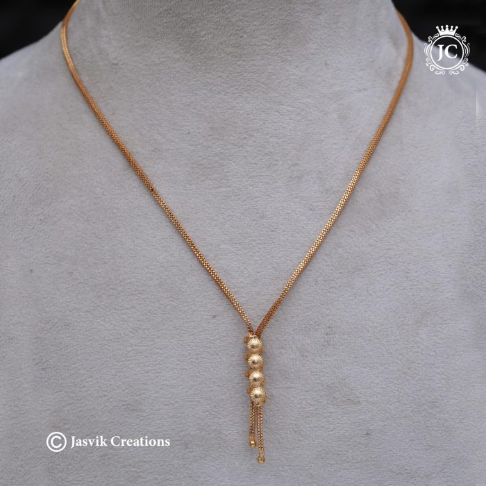 735 Microplated Spiral Short Chain-JCCH735 -299 (5)