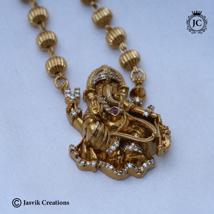 739 Premium Antique Vinayagr Ball Chain Green Deads- -JCCH739 - 750 (17) 739 Premium Antique Vinayagr Ball Chain Green Deads- -JCCH739 - 750 (17)