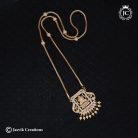 741 Ad Lashmi Dollar with AD( Full White) Ball Chain 24 Only 1099 (1) -JCCH741