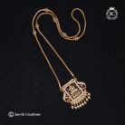 743 Ad Lashmi Dollar with AD( Multi ) Ball Chain 24 Only 1099 (1) -JCCH743