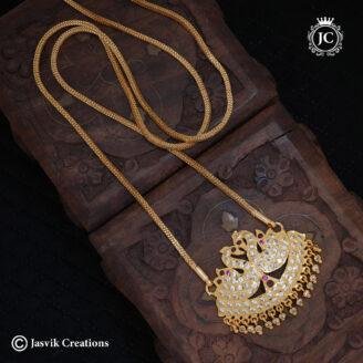 746 Impon ( Red White )Double Swan Dollar Chain- 750 850 (3) -JCCH746