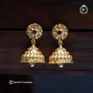 Forming Real Gold Jhumka - JCER774