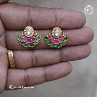 763 Jadau Kundan bali Stud -JCER763 -599 (3)