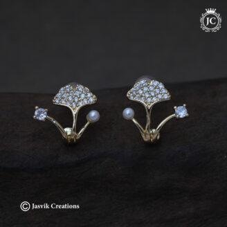 Gold Plated Korean Style Twisted Hoop Earrings - JCER779