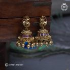 766 PRemium Antique PEacock Jhumka-JCER766 - 650 (2)