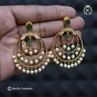 767 Premium Long Ear rings Green-JCER767 - 599 (2)