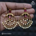 768 Premium Long Ear rings Red -JCER768 - 599 (2)