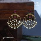 768 Premium Long Ear rings Red -JCER768 - 599 (3)