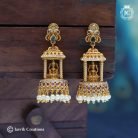 785 Premium antique kopuram jhumka--JCER785 - 450 (2)