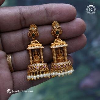 785 Premium antique kopuram jhumka–JCER785 – 450 (3)