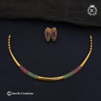 Ashley Model Necklace with Back Chain - JCNL848
