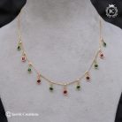 867 Crystal Charm Necklace( Round necklace-JCNL867- 350 (3)