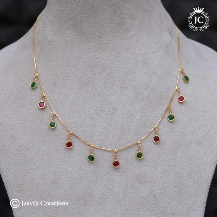 867 Crystal Charm Necklace( Round necklace-JCNL867- 350 (3)