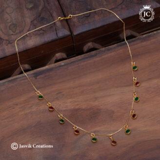 867 Crystal Charm Necklace( Round necklace-JCNL867- 350 (4)