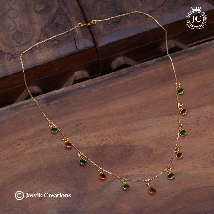 867 Crystal Charm Necklace( Round necklace-JCNL867- 350 (4)