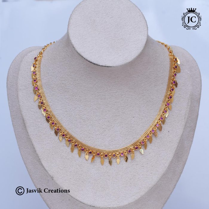 869 Kerala Elaki Necklace with Stone -JCNL869-650 (3) 869 Kerala Elaki Necklace with Stone -JCNL869-650 (3)
