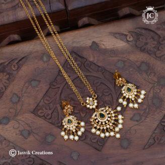 Premium Antique Matte Gold Choker Necklace - JCNL874