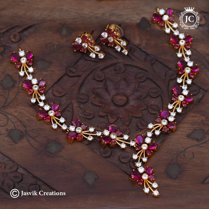 875 Ruby Stone NEcklace-JCNL875 - 850