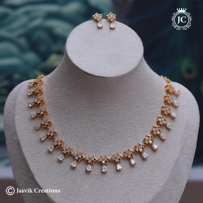 879 Microplated White Stone NEcklace - JCNL879 -599 (3)