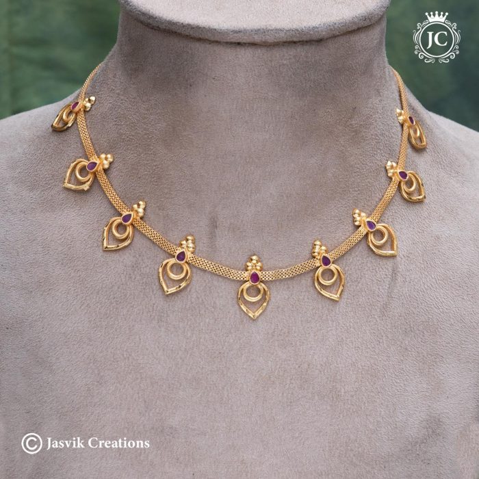 885 Kerala PAttern Forming NEcklace-JCNL885 - 650 (2)