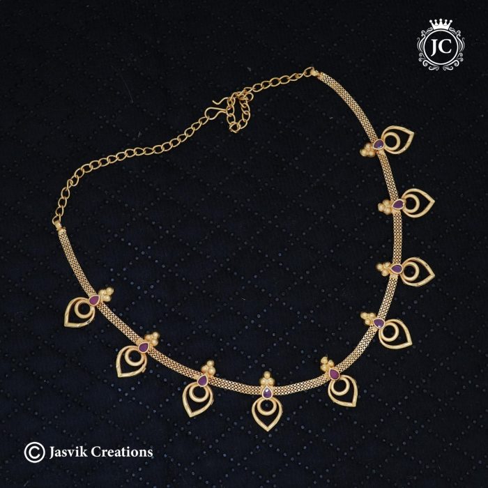 885 Kerala PAttern Forming NEcklace-JCNL885 - 650 (3)