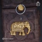 Brass elephant sarvani badge 1199 (4)