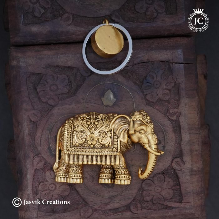 Brass elephant sarvani badge 1199 (4)