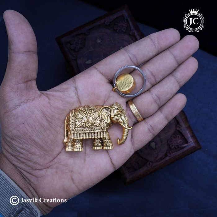 Brass elephant sarvani badge 1199 (6)