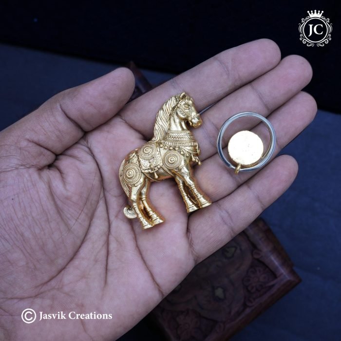 Brass horse sarvani badge 999 (6)