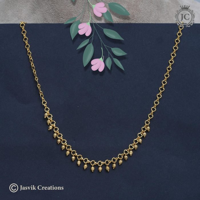 Real Gold Replica Simple Gold NEcklace - 450 (4)