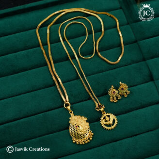 Budget-Friendly-Exquisite Gold-Plated Peacock Pendant Combo Set - JCCM017