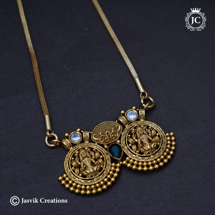 107 Antique Traditional Thali pattern Lakshmi Dollar Chain - 799 24 899 30 (7)-JCCH107 107 Antique Traditional Thali pattern Lakshmi Dollar Chain - 799 24 899 30 (7)-JCCH107