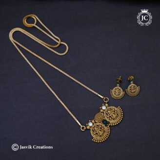 Antique Traditional Thali pattern Lakshmi Dollar Chain - JCCH107