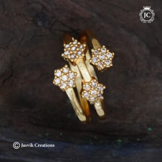 Gold-Plated Star Spiral Finger Ring - JCFR136