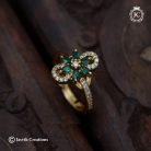 141 Gold Finish AD Adjustable Finger Ring - JCFR141 199 (3)