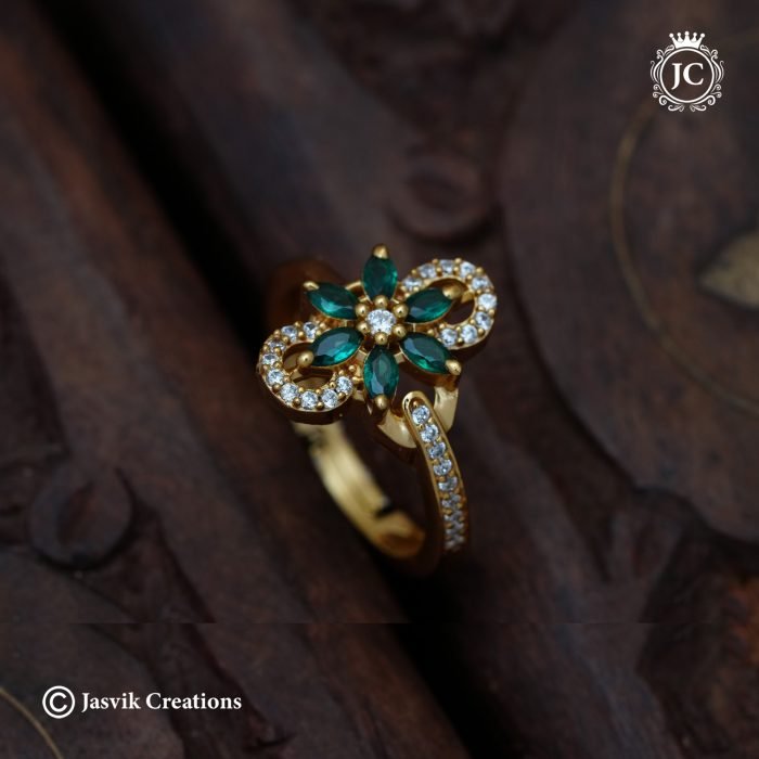 141 Gold Finish AD Adjustable Finger Ring - JCFR141 199 (3) 141 Gold Finish AD Adjustable Finger Ring - JCFR141 199 (3)