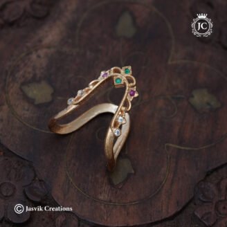 Pure Impon Multi-Stone Crown Vanki Ring without Polish - JCFR147