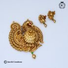 177 Nakshi finish Peacock Pendent Set - JCPT177 - 1499 (2)