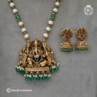 242 Traditional Green Big Vinayagar Pendent with Pearl Mid Harm- JCHM242 - 750 (4)