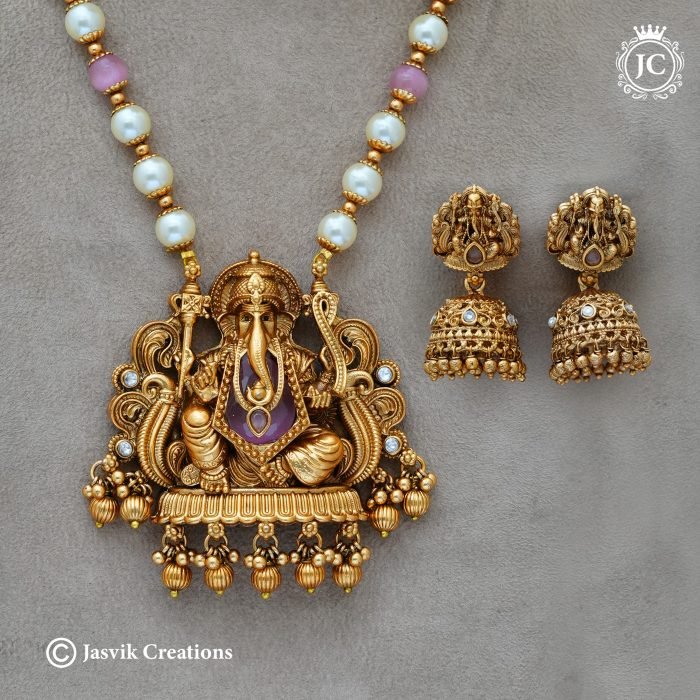 243 Traditional Pink Big Vinayagar Pendent with Pearl Mid Harm- JCHM243 - 750 (3) 243 Traditional Pink Big Vinayagar Pendent with Pearl Mid Harm- JCHM243 - 750 (3)