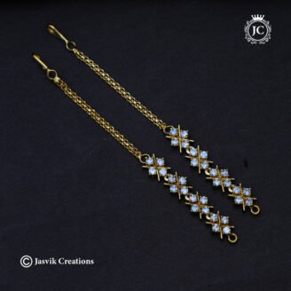 Sparkling White Stone Gold-Plated Mattal Set - JCML039