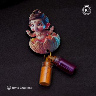 Divine Baby Ganesha Manjal Kumkum Return Gift - ( Minimum Order 25 Pc / Rs.13 Per PC ) - JCVU043