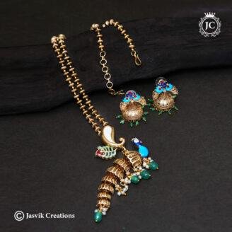 Matte Finish Unique Peacock Chain -  JCCH754