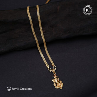 Gold-Plated Lord Vinayager Pendant Short Chain - JCCH759